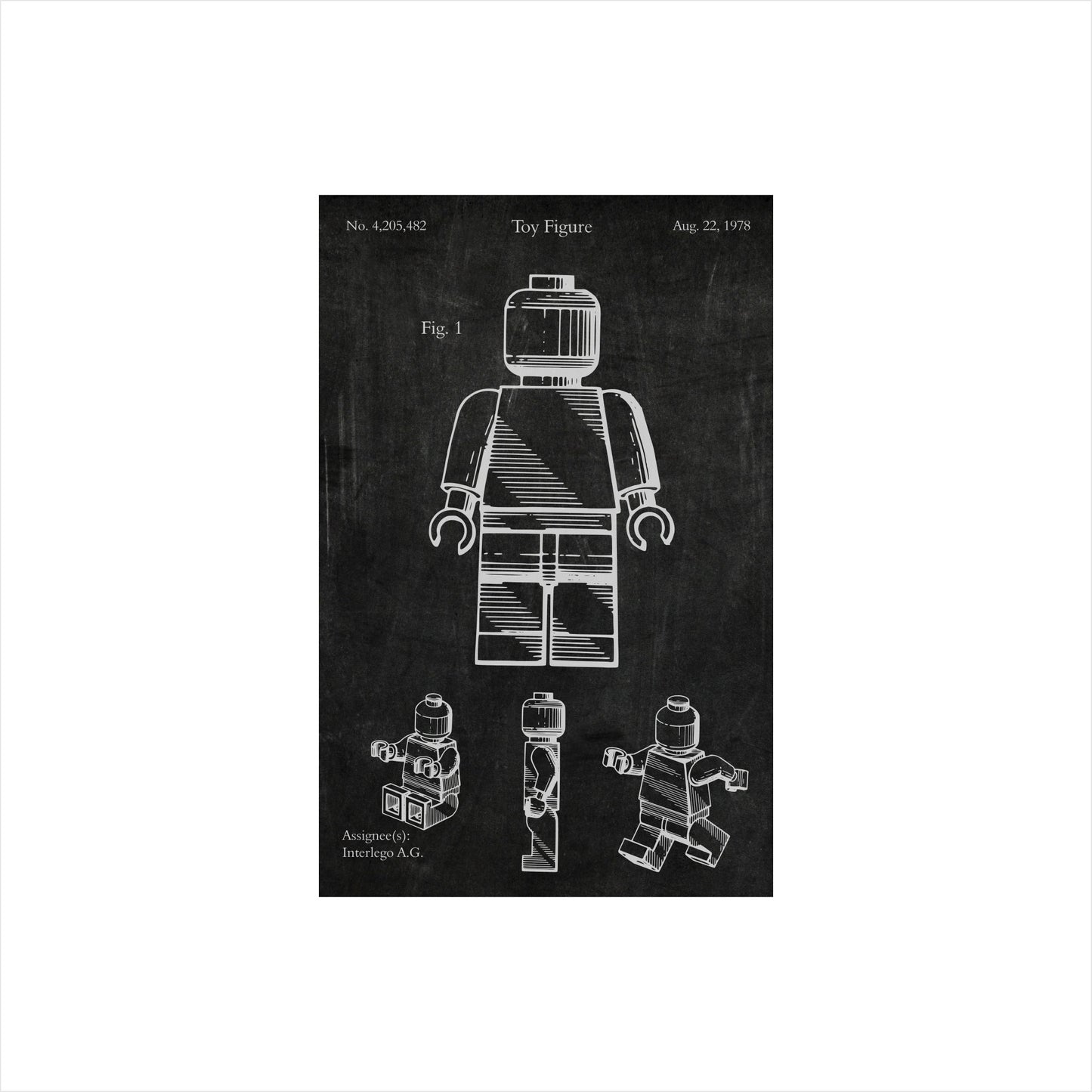 Lego Figure Patent Art Print