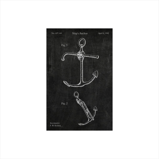 Ship Anchor Patent Art Print
