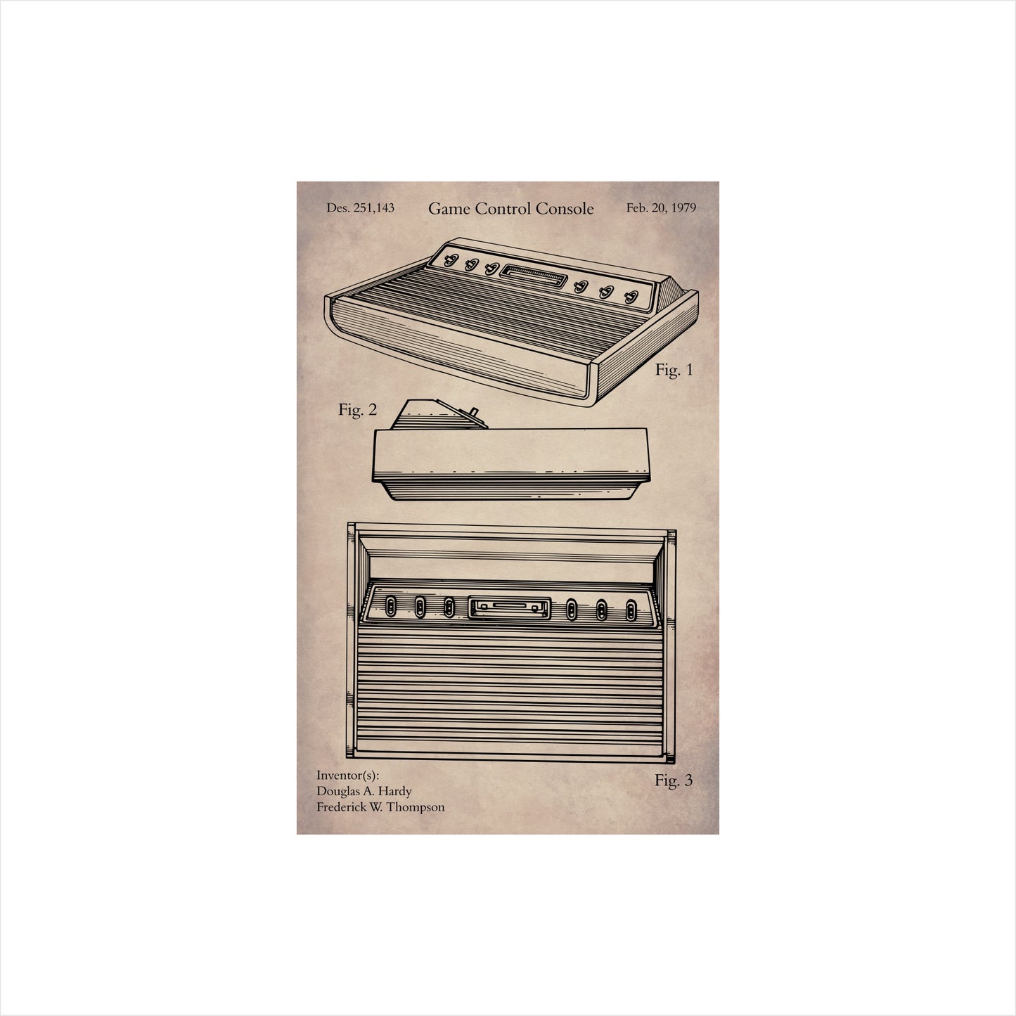 Atari Game Console Patent Art Print