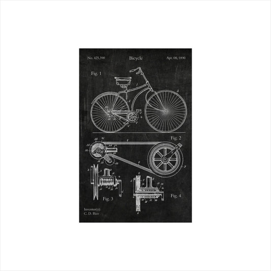 1890 Bicycle Patent Art Print