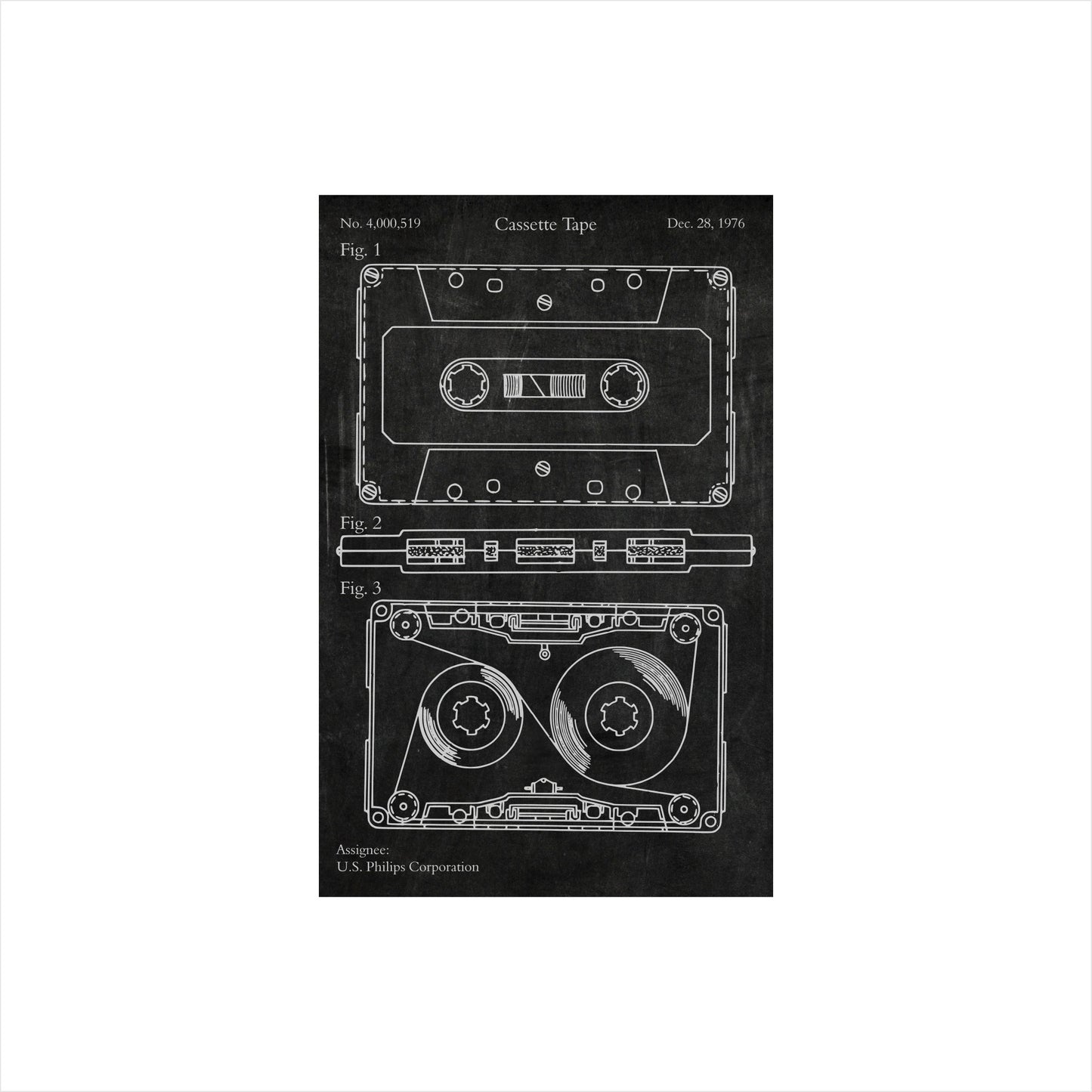 Cassette Tape Patent Art Print