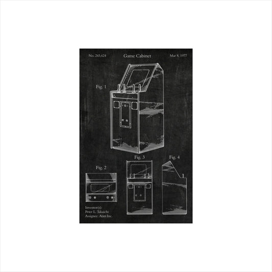 Arcade Game Cabinet Patent Art Print